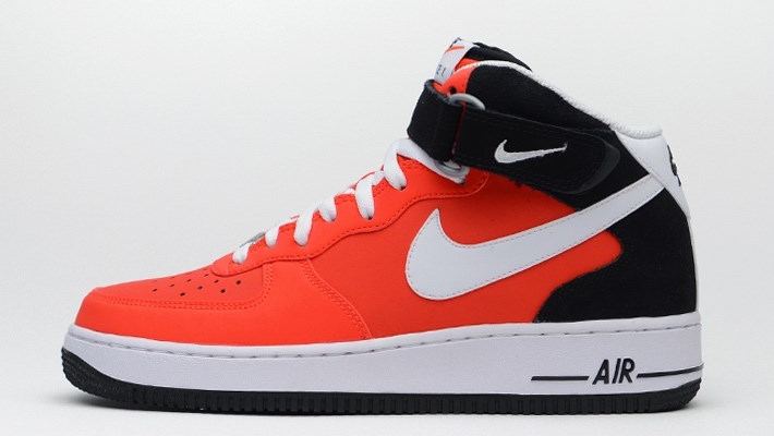 Nike Air Force 1 Mid Light Crimson White Black 01