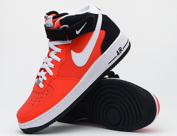 Nike Air Force 1 Mid – Light Crimson – White – Black