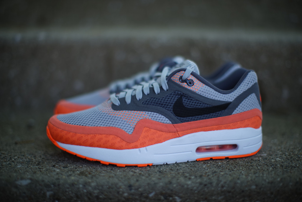 Nike Air Max 1 Breathe Silver Black Dark Grey Team Orange 03