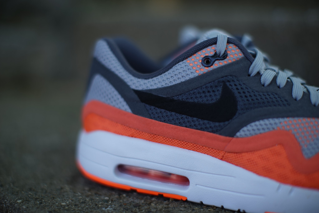 Nike Air Max 1 Breathe Silver Black Dark Grey Team Orange 06