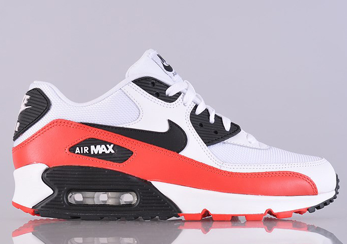 Nike Air Max 90 – White – Black – Light Crimson