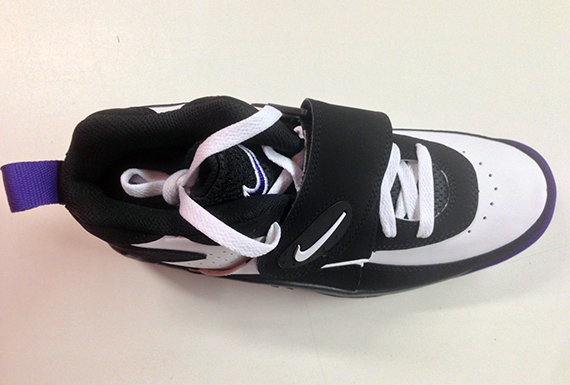 The Junior Seau endorsed Air Mission hits retailers in a clean  Black/White-Royal colorway.