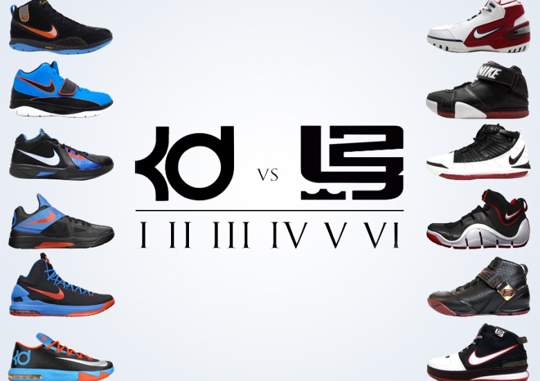 Comparing the Mens Nike KD and LeBron Through The First Six Models