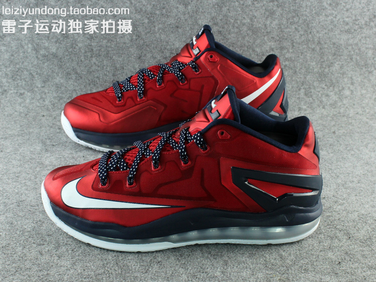 Nike Lebron 11 Low University Red Obsidian White 12