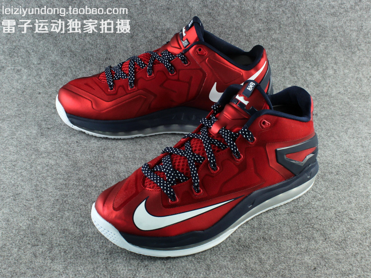 Nike Lebron 11 Low University Red Obsidian White 13