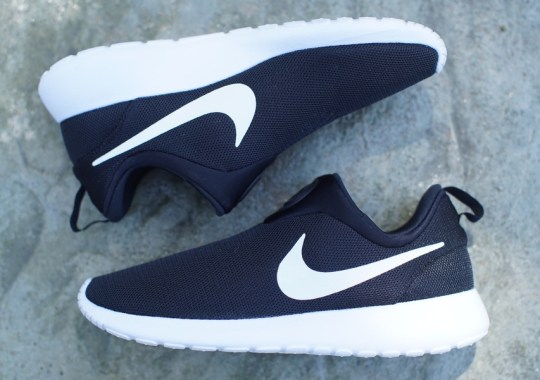 Nike Roshe Run Slip-On – Black – White