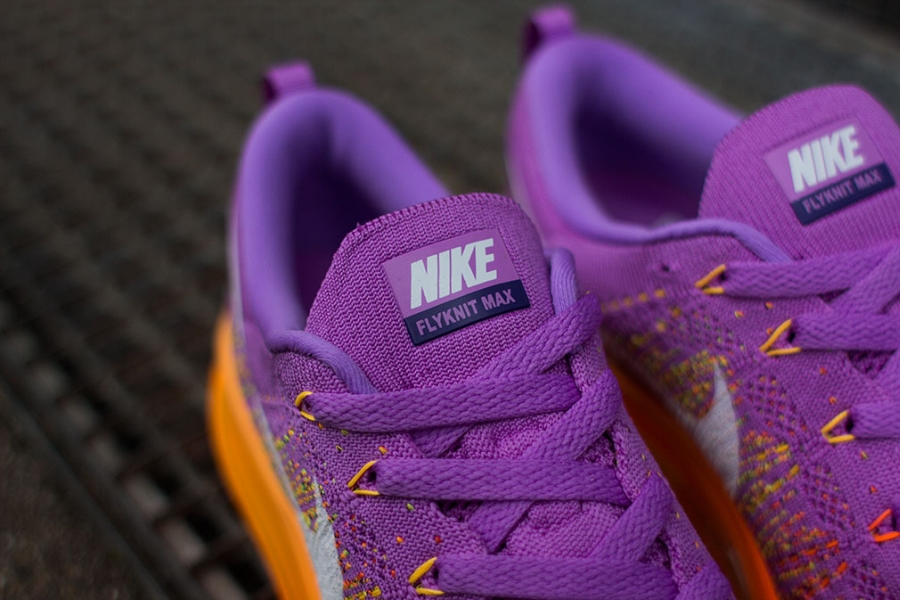 Nike Womens Flyknit Max Atomic Purple Total Orange 04