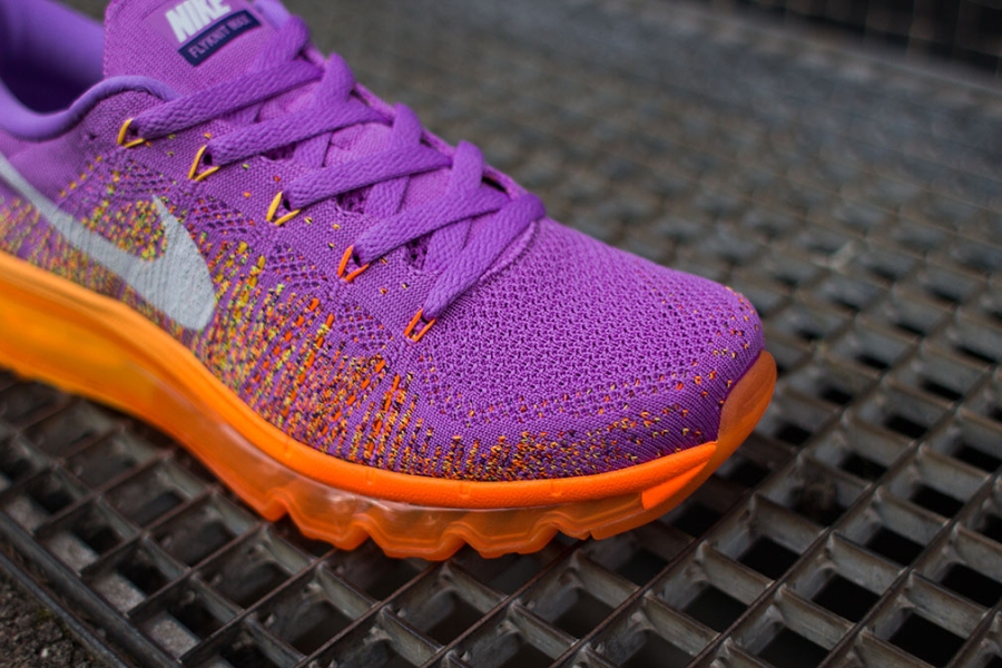 Nike Womens Flyknit Max Atomic Purple Total Orange 05