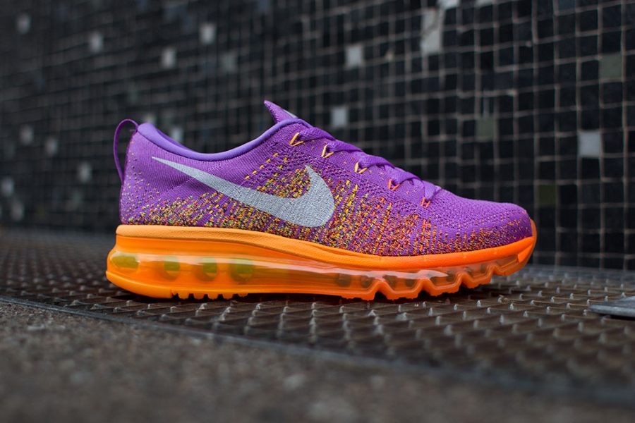 Nike Women's Flyknit Max - Atomic Purple - White - Total Orange ...