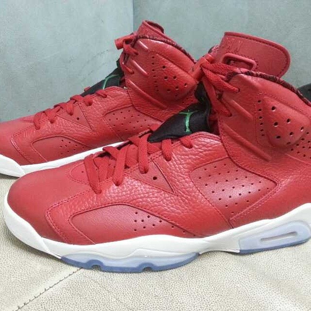 Red Leather Jordan 6 02