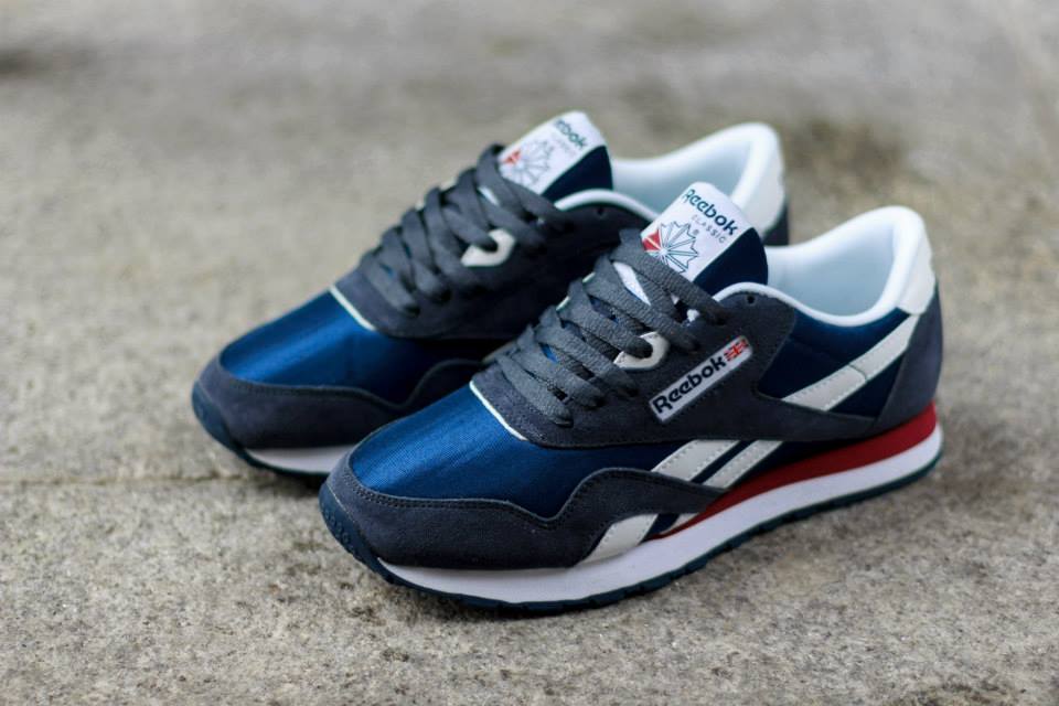 Reebok Classic Nylon Navy Graphite Red White 02