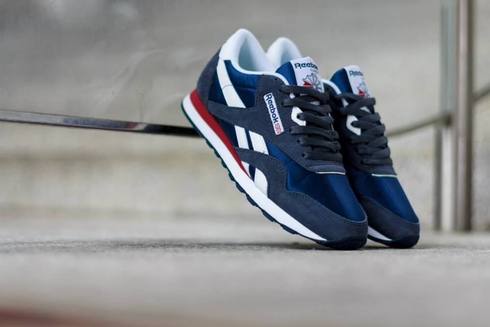 Reebok Classic Nylon Navy Graphite Red White 04