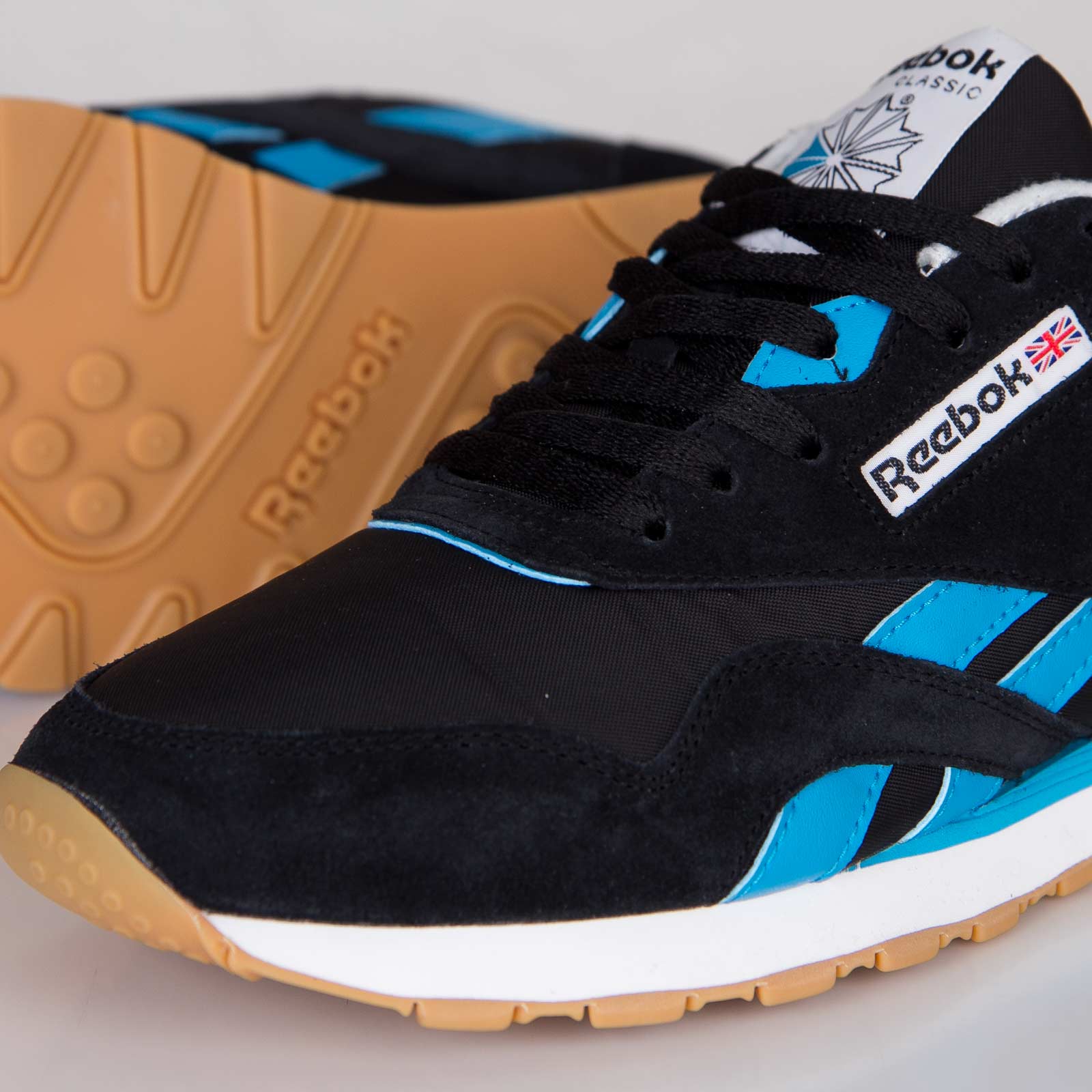 Reebok Classic Nylon R13 Black Blue White Reebok Brass 05
