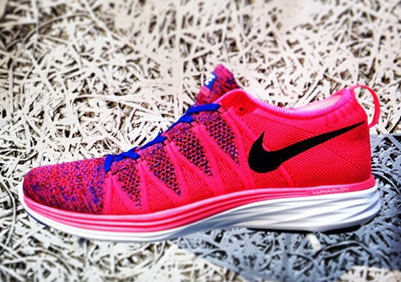 pink and blue flyknit