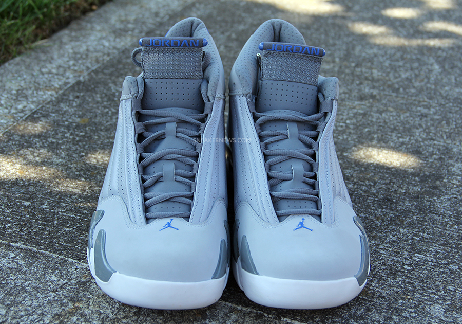 Air Jordan 14 Grey Sport Blue White 5
