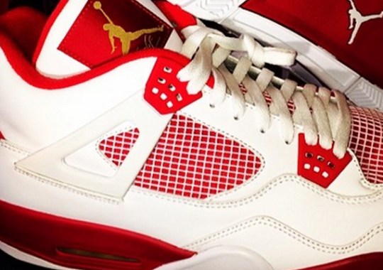 Another Look at Carmelo Anthony’s Air Jordan 4 “White/Red” PE
