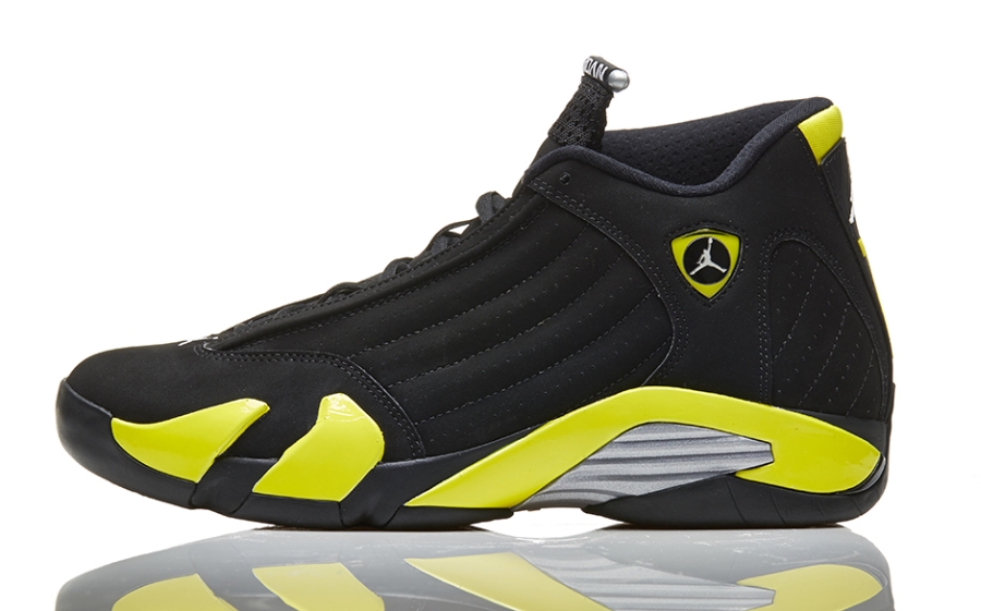 Black and yellow jordan 14 store release date