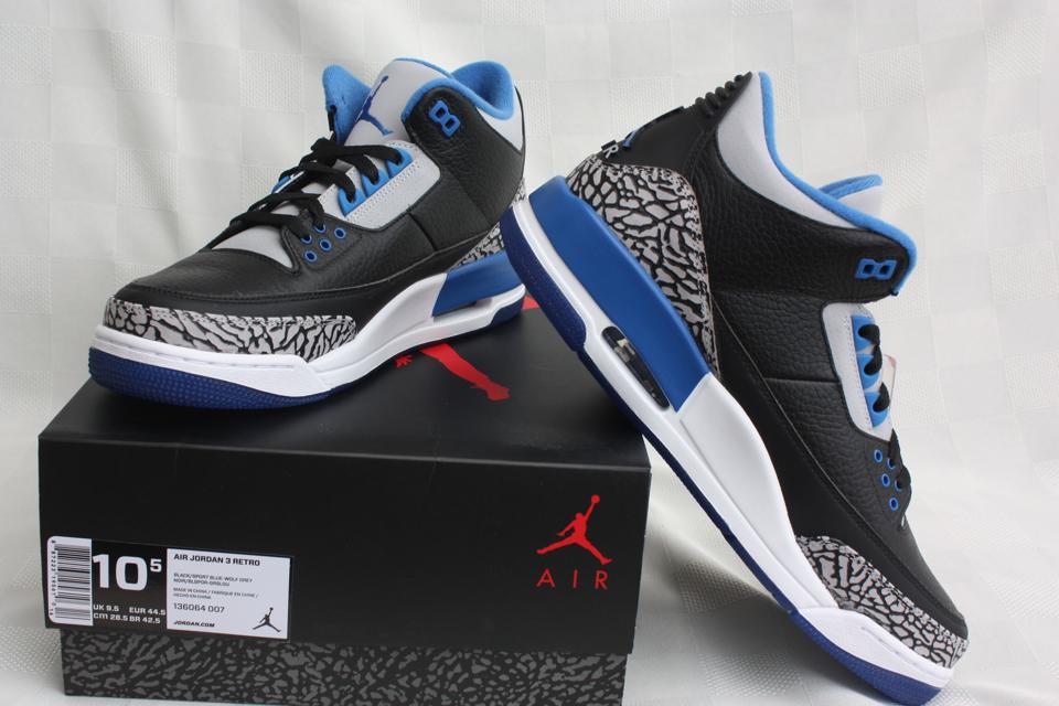 Jordan 3 Retro Black Blue Grey 09