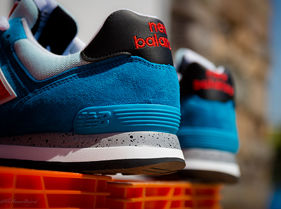 new balance 574 black blue orange