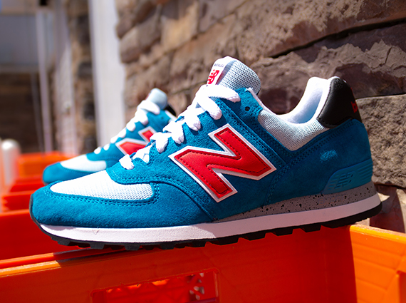 New Balance 574 Made in USA - Blue - Orange | Available - SneakerNews.com