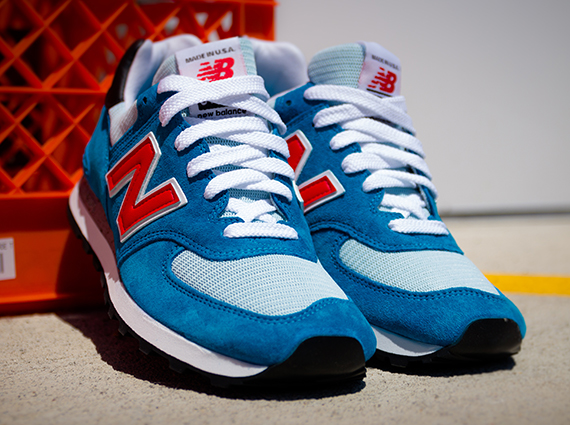 New Balance 574 Made in USA - Blue - Orange | Available - SneakerNews.com