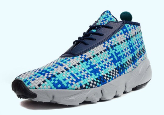 nike air footscape desert chukka navy grey light blue