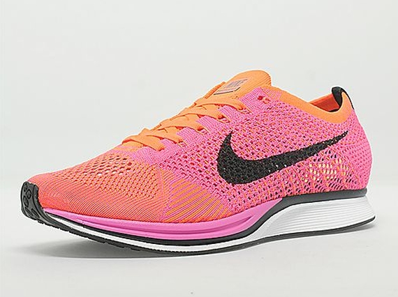 Nike Flyknit Racer Pink Orange 01