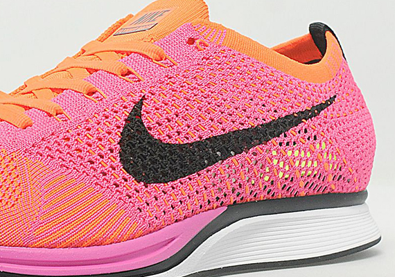 Nike Flyknit Racer - Pink - Orange SneakerNews.com
