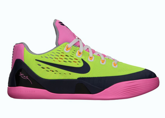 Nike Kobe 9 Em Gs Volt Midnight Navy Pink Glow