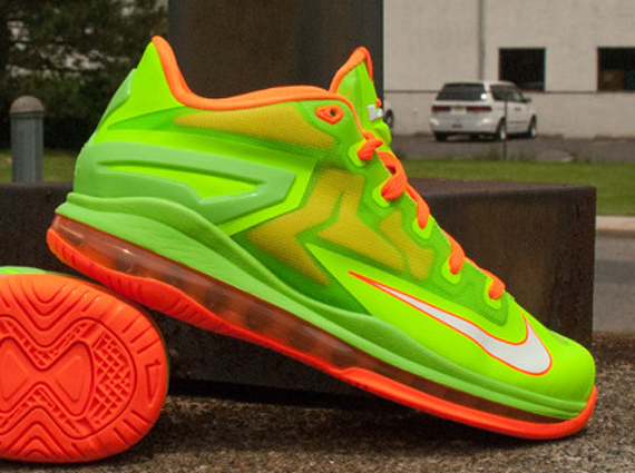 Nike Lebron 11 Low Gs Electric Green White Orange 03
