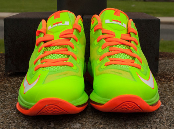 Nike Lebron 11 Low Gs Electric Green White Orange 04
