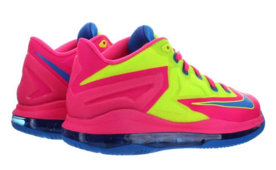 Nike Lebron 11 Low Gs Volt Photo Blue Hyper Pink 3