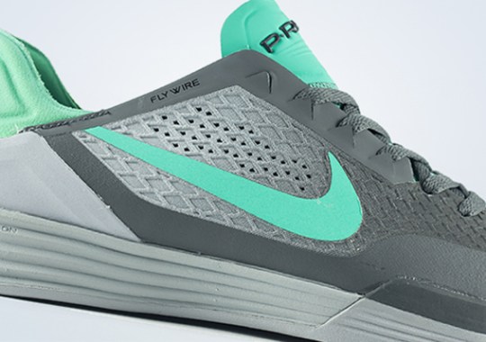 Nike leather prod 8 grey green glow