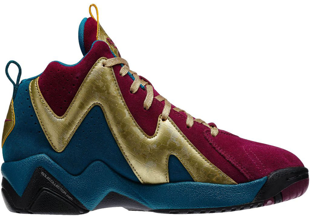 Reebok Kamikaze Ii Burgundy Gold Blue 04