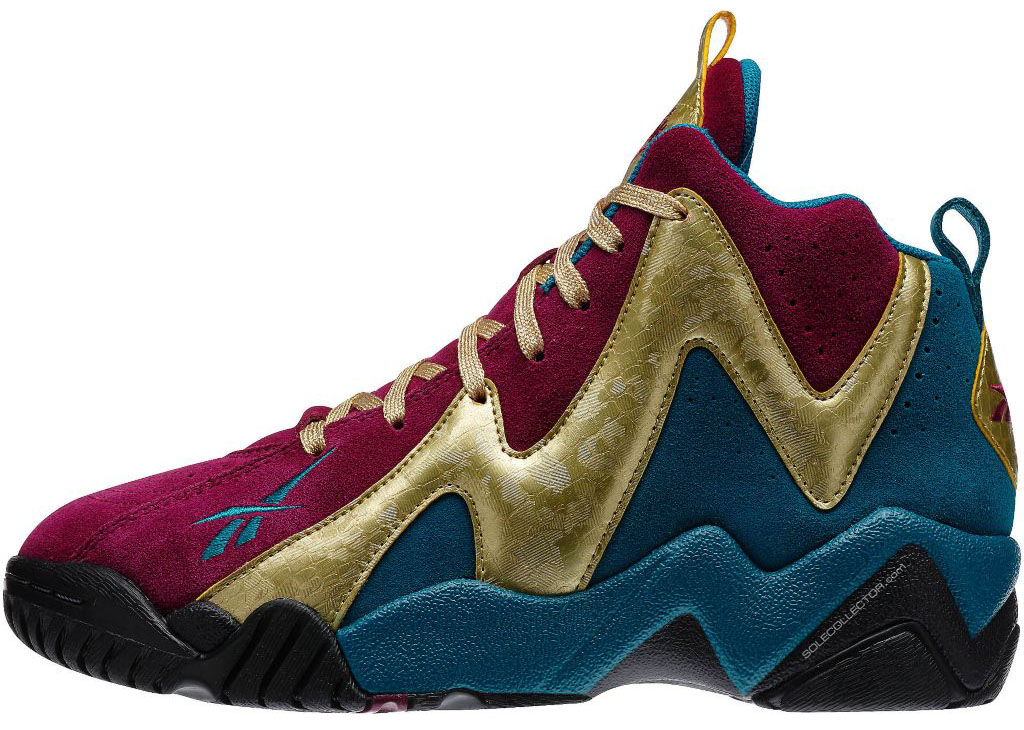 Reebok Kamikaze Ii Burgundy Gold Blue 05