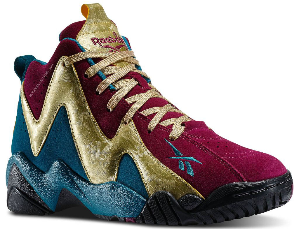 Reebok Kamikaze Ii Burgundy Gold Blue 06