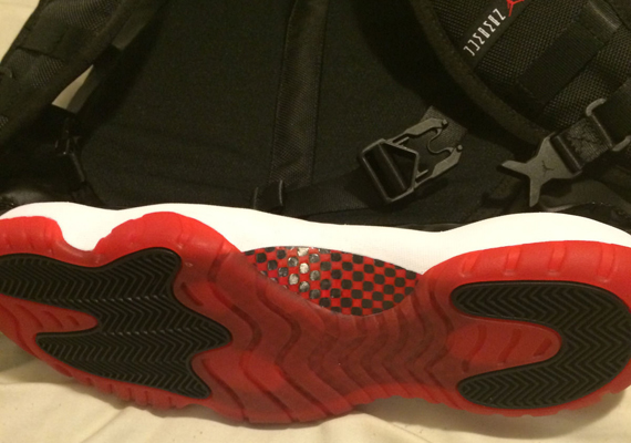 jordan 11 backpack bred