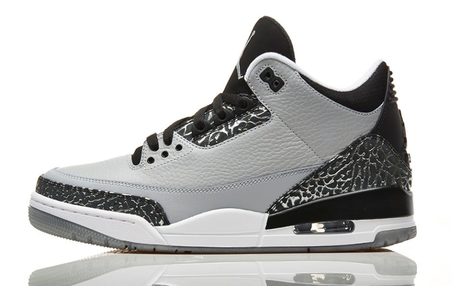 jordan 3 wolf grey on feet