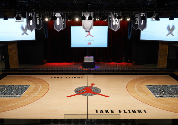 A Look at the Air Jordan XX9 “Take Flight” Basketball Court in Las Vegas