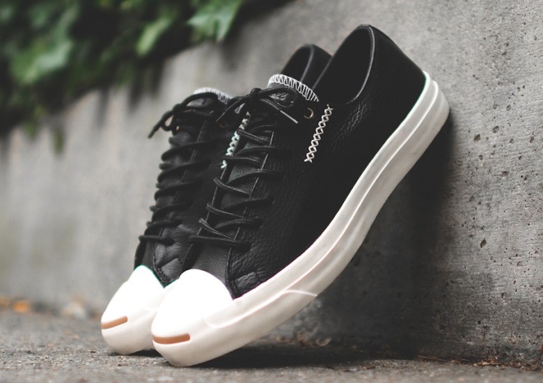 Converse Jack Purcell – Black Leather – White
