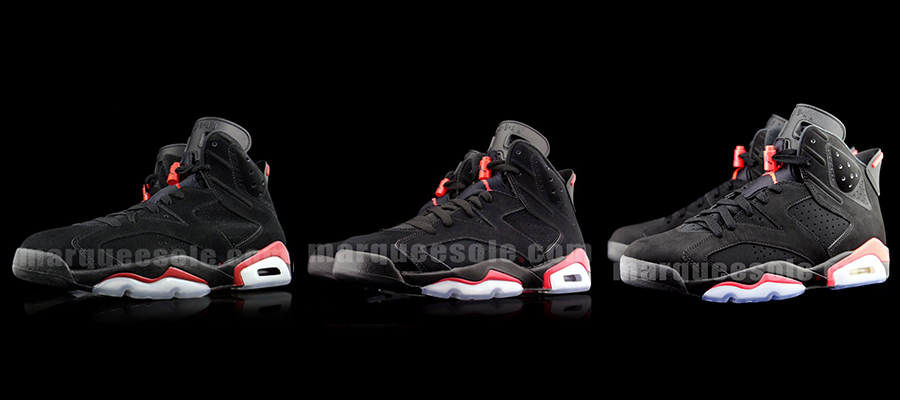 Jordan 6 Infrared Comparisons 2