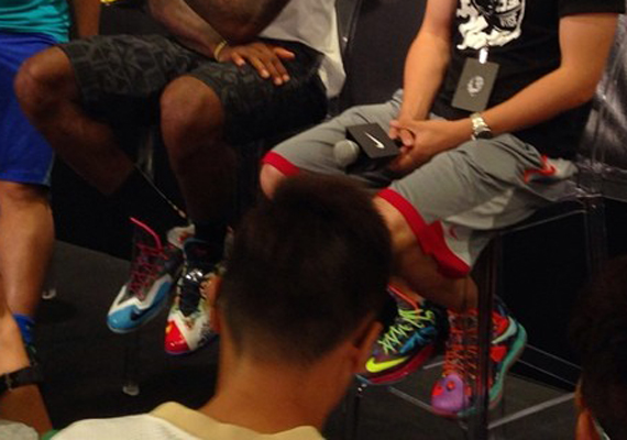 LeBron James in Nike What The LeBron 11 at China Tour