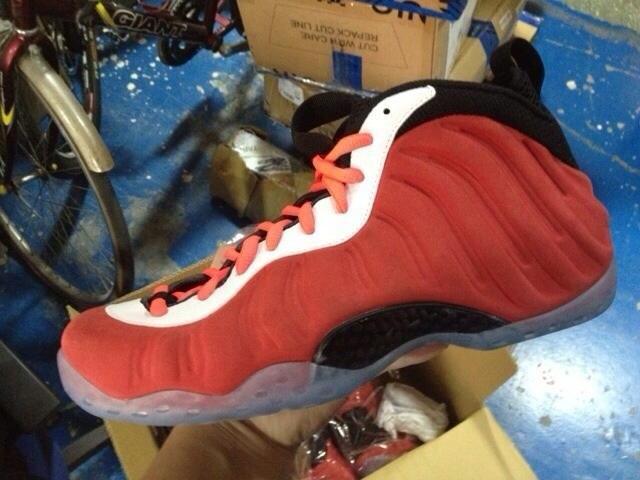 Nike Air Foamposite One Red Suede Sample 01
