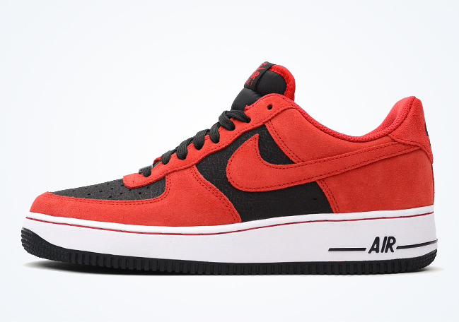 air force 1 low black university red