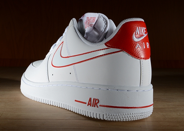 Nike Air Force 1 Low White Red Leather 01
