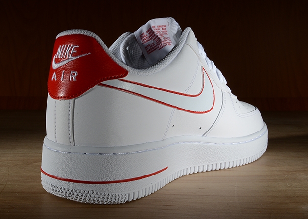Nike Air Force 1 Low White Red Leather 02