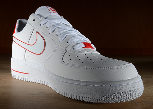 Nike Air Force 1 Low White Red Leather 03