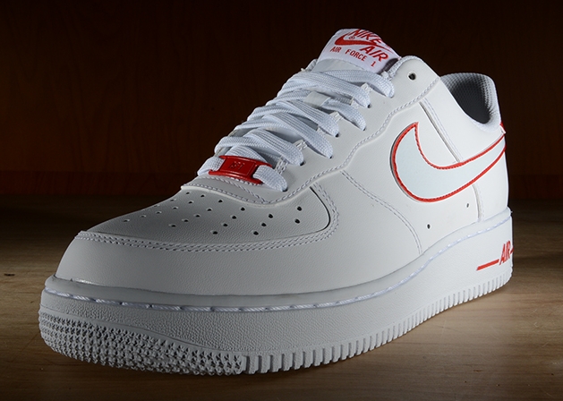 Nike Air Force 1 Low White Red Leather 04