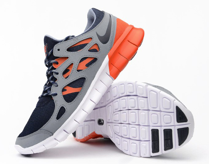 Nike Free Run 2 Dark Obsidian Orange Neutral Grey 02