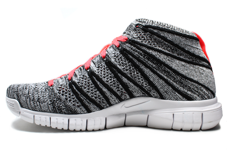 Nike Wmns Free Flyknit Chukka Grey Black Pink 03